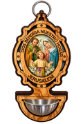 Bethlehem Olive Wood Holy Family Holy Water Font – Dios Bendiga Nuestro Hogar