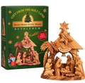Bethlehem Olive Wood Musical Nativity Set – Silent Night Christmas Decoration