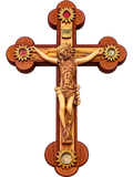 Hand-Carved Bethlehem Olive Wood Crucifix – 50 cm